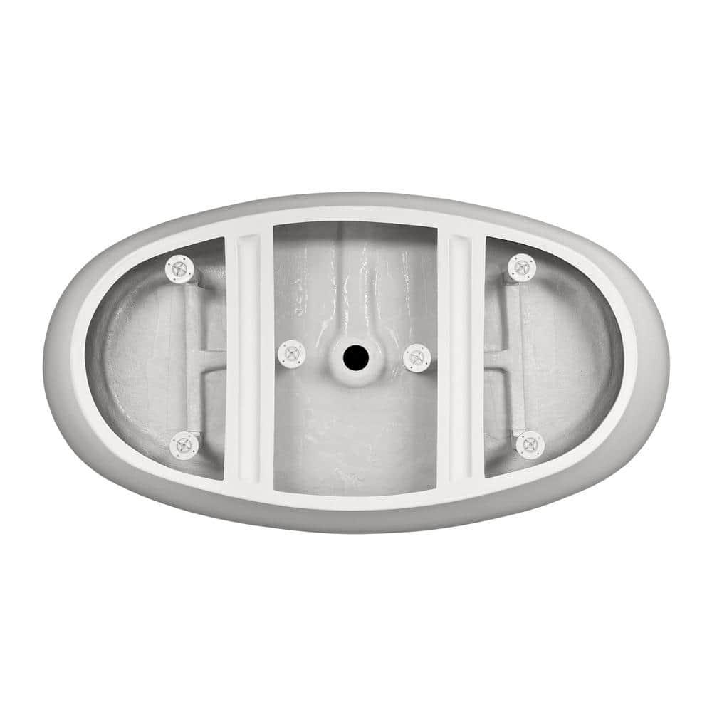 Wyndham Collection WCBTE652060SWATPPC Dorrit 60" x 32" Freestanding Soaking Acrylic Bathtub with Faucet