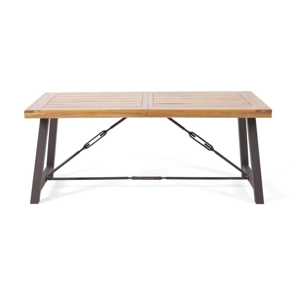 17 Stories 3-Piece Acacia Wood Outdoor Dining Set