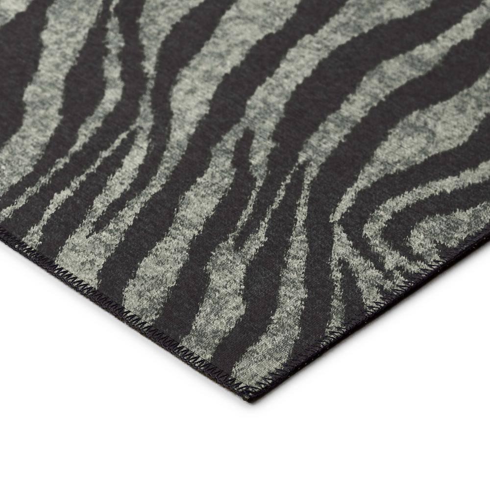 Addison Rugs Addison Indoor/ Outdoor Safari Zebra Animal Print Washable Area Rug 1'8" x 2'6" - Shadow