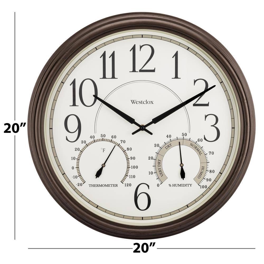Westclox Clocks 20” Indoor/Outdoor Wall Clock