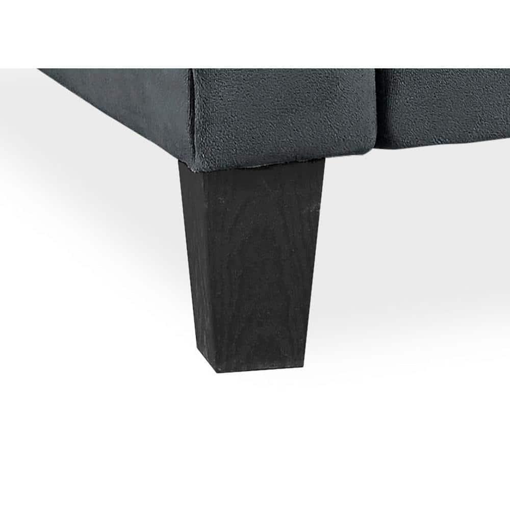 LifeStyle Solutions Mavrick Sofa in Dark Gray Microfiber Upholstery