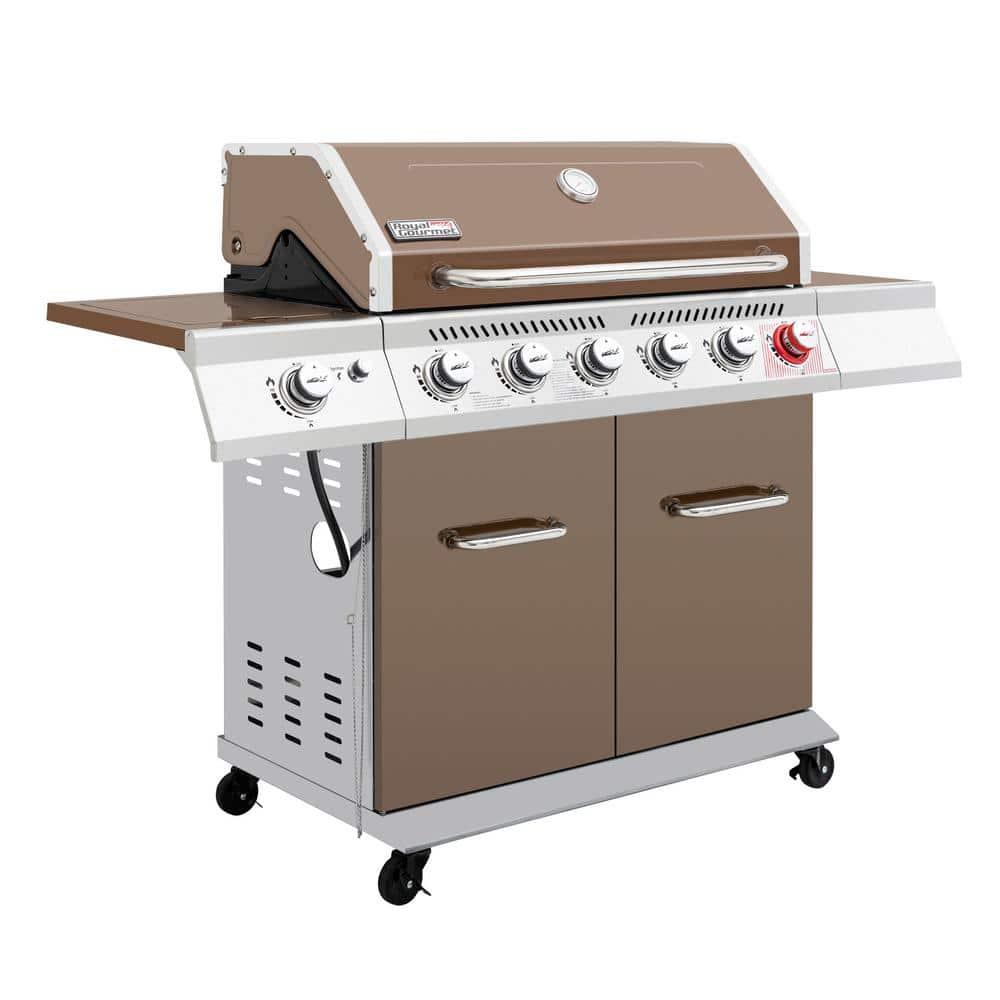 Royal Gourmet 6 - Burner Freestanding Liquid Propane 74000 BTU Gas Grill with Cabinet