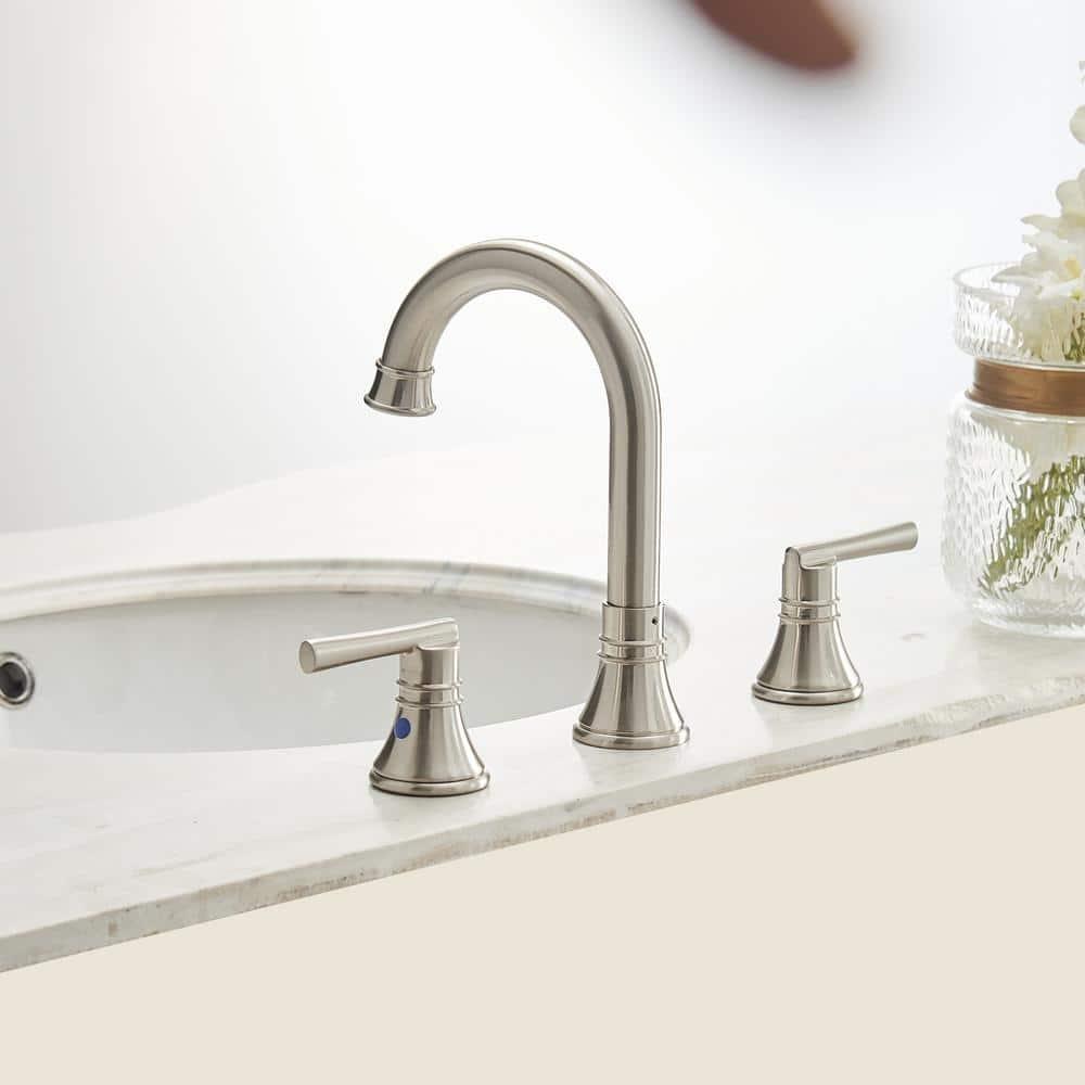 Widespread 2-handle Bathroom Faucet with Drain Assembly