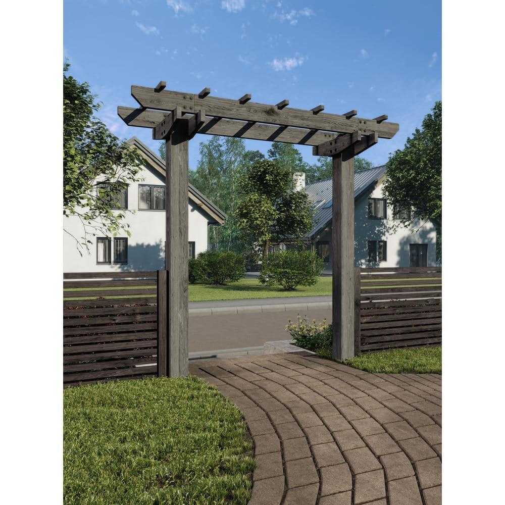 Vita 72" x 90" Wildwood 2 Post Cedar Arbor, Charcoal, VA68896