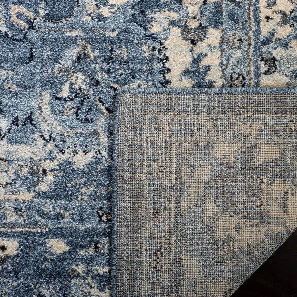 Charleston CHL411 Loomed Indoor Area Rug - Navy/Creme - 6'7"x6'7" - Safavieh