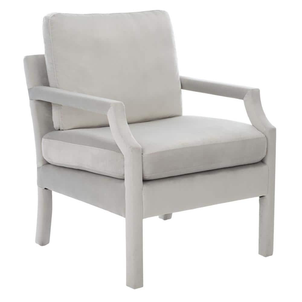 Genoa Upholstered Arm Chair - ACH4510 - Light Grey - Safavieh