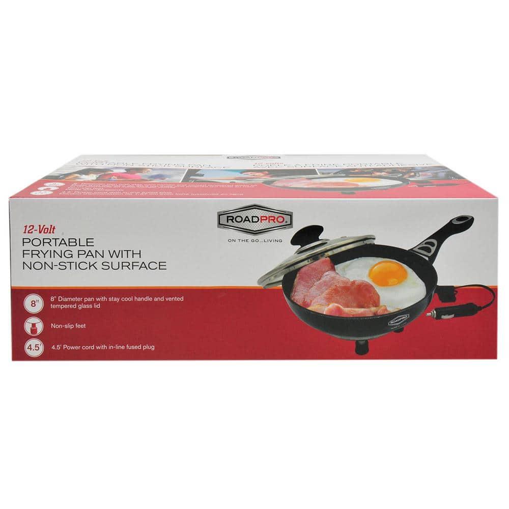 RoadPro 12 Volt Portable Electric Cooking Frying Pan w/ Non-Stick Surfaces