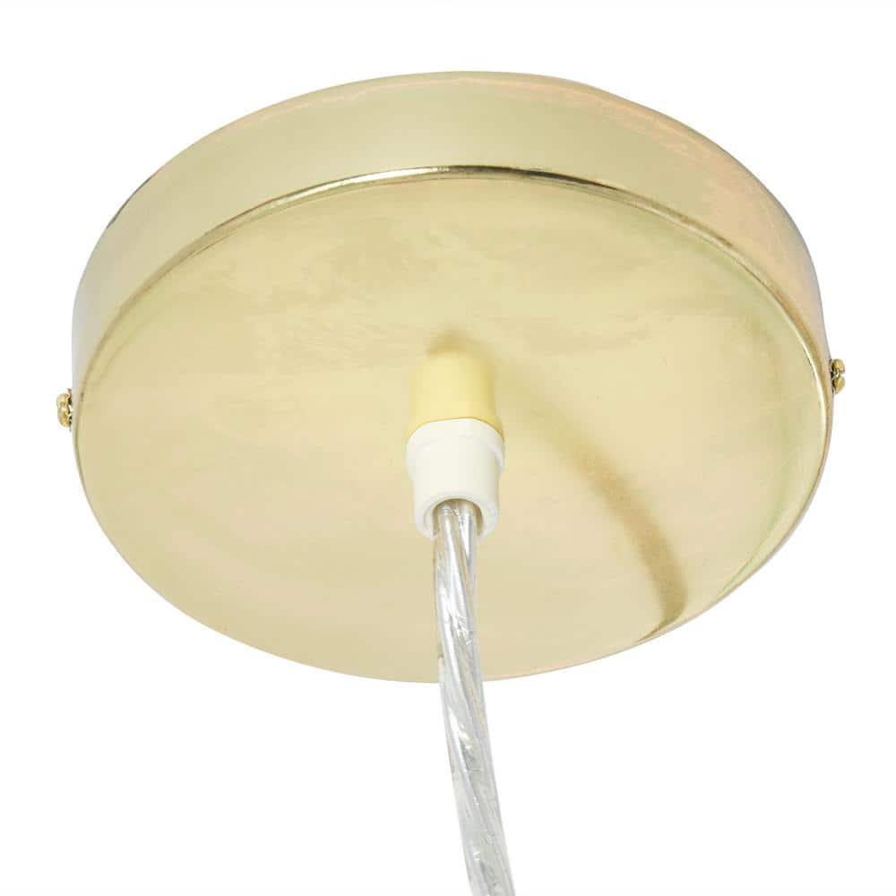 Creative Co-Op Capiz Honeycomb Globe Pendant Light, Capiz White Seashells with Antique Gold