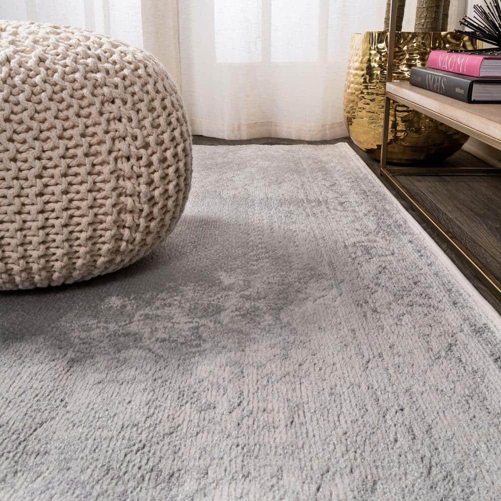 2'x10' Rosalia Cottage Medallion Runner Rug, Gray/Dark Gray - JONATHAN Y