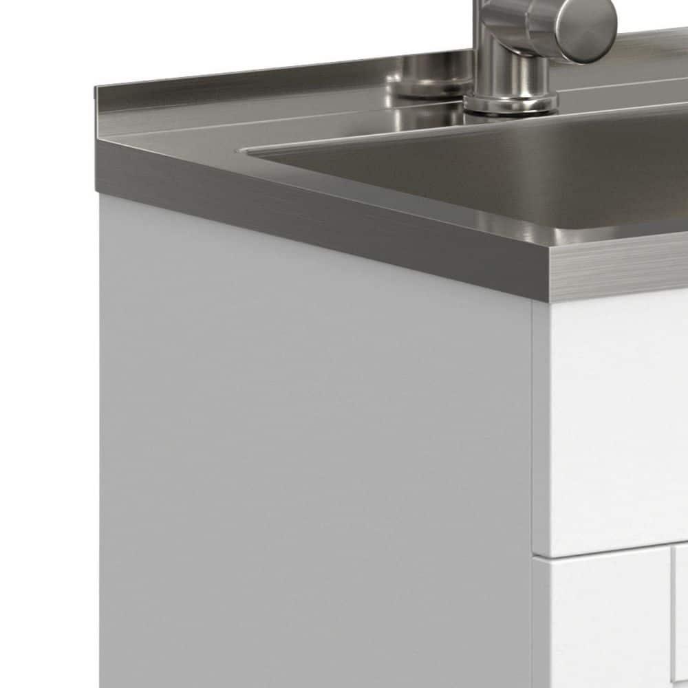 Modern Wide Shaker All-In-One 20-inch Laundry Utility Sink and Cabinet