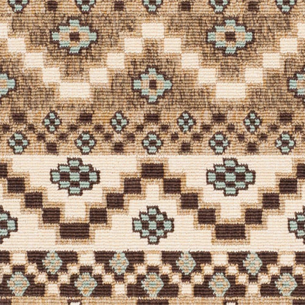 Veranda VER095 Power Loomed Indoor/Outdoor Area Rug - Creme/Brown - 8'x11' - Safavieh