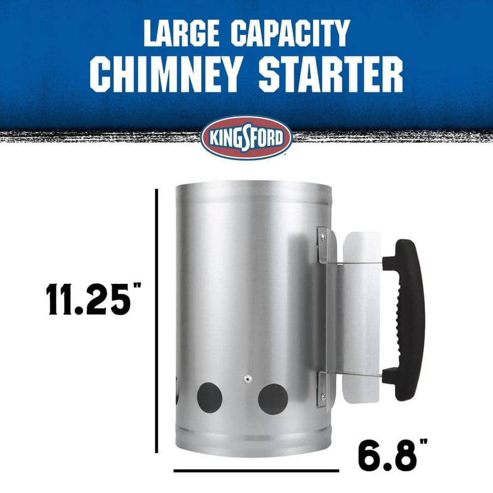 Kingsford Quick Start Zinc-Plated Steel Charcoal Chimney Starter