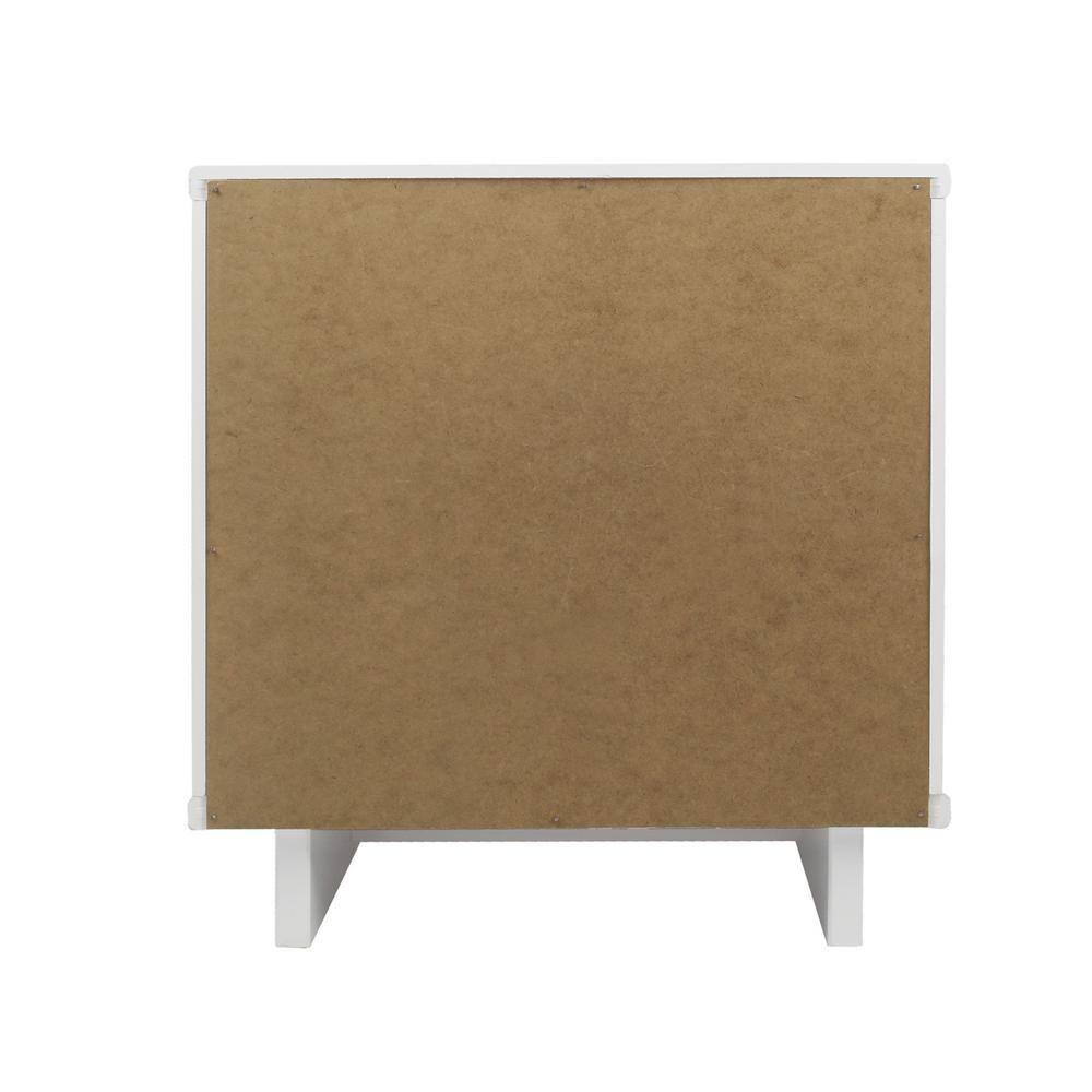 Granville Modern 1 Drawer Nightstand White - Manhattan Comfort: Bedside Table with Shelf, Painted Wood Finish