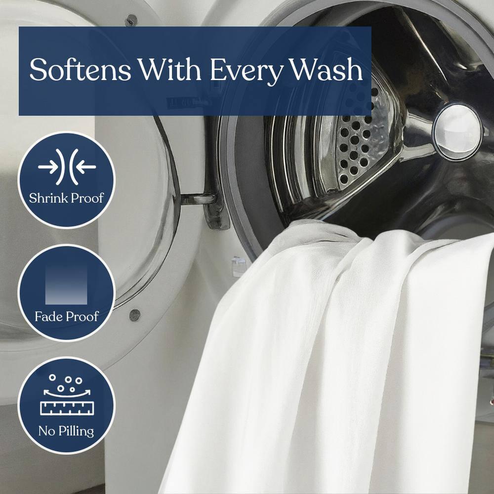 Delara Sábana de Tejido de Percal 100% Algodón Orgánico, Sábana Encimera Doble, 400 Hilos Certificados, Suave y Que Absorbe la Humedad, Ropa de Cama Transpirable de Tejido de Percal Suave y Sedoso para Mujeres, Hombres, Niños y Adolescentes