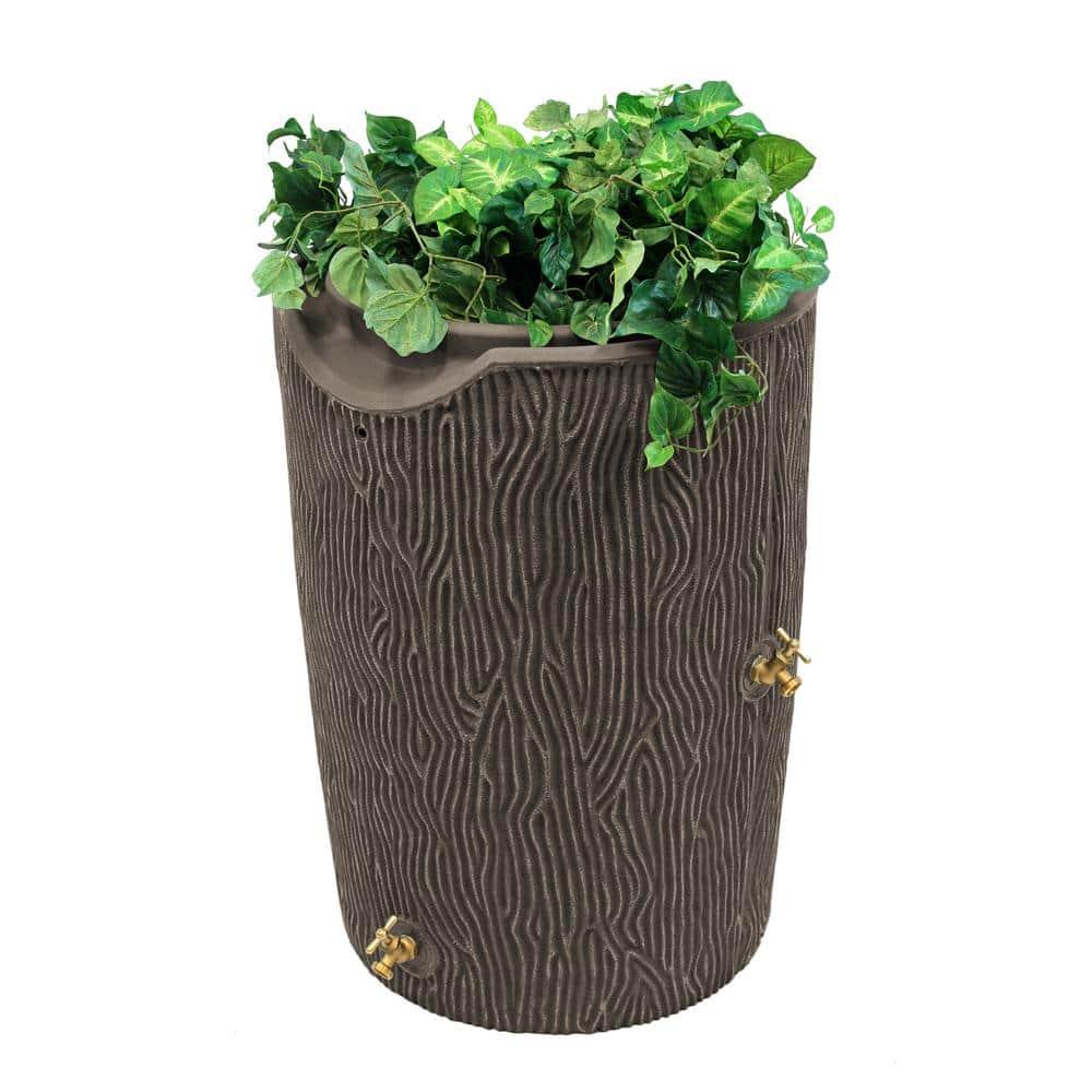 Good Ideas Good Ideas 50 Gallons Plastic Drainable Dual Overflow Planter Rain Barrel