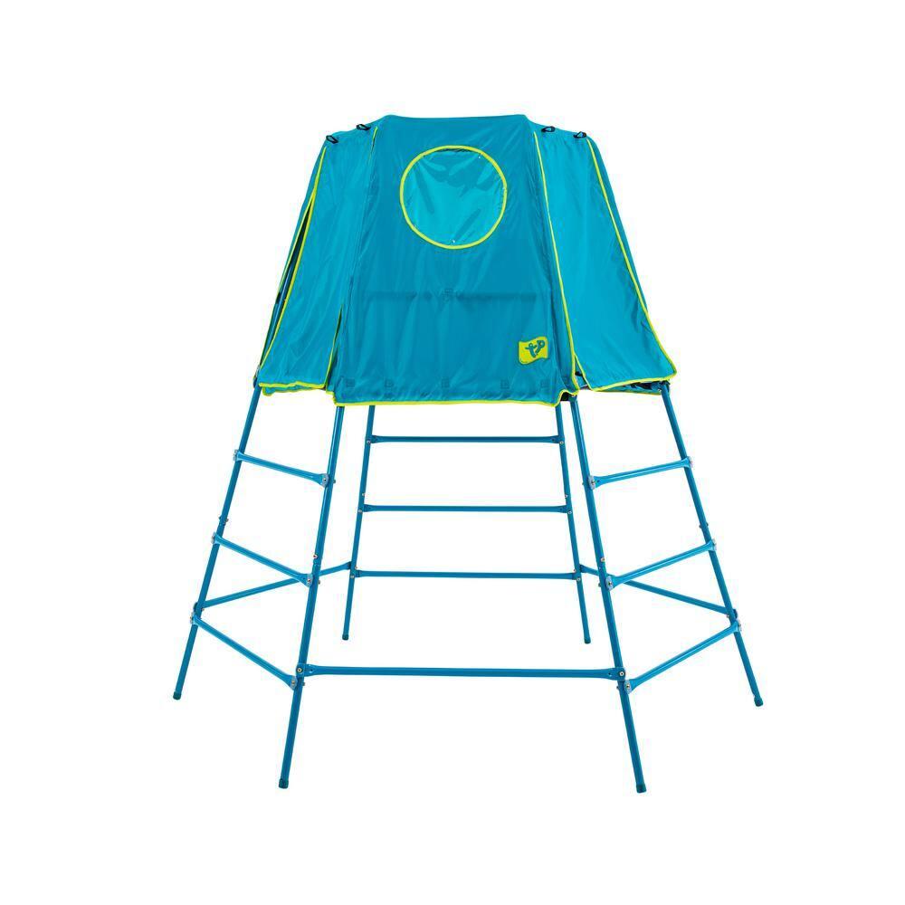 TP Active Fun Explorer Metal Climbing Set Jungle Gym with Platform and Tent, Blue