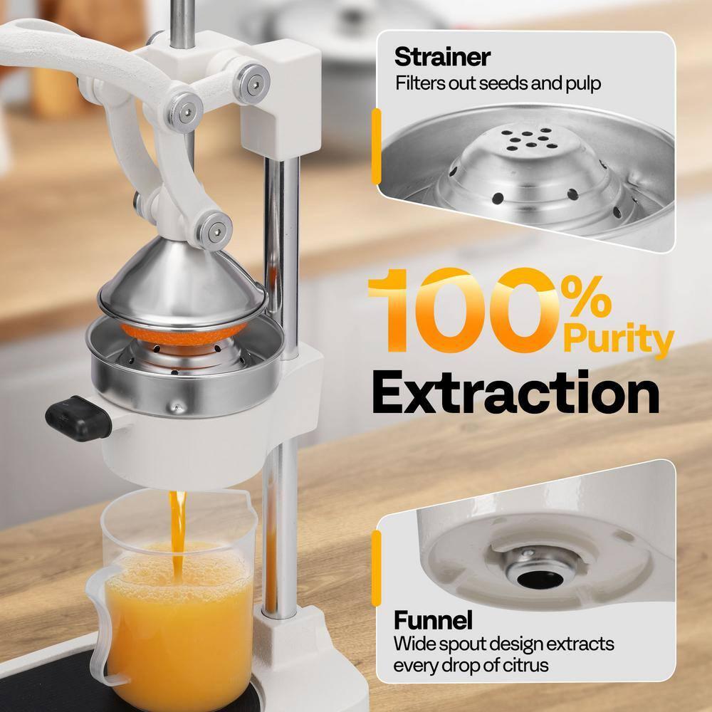 VIVOHOME Stainless Steel Black Manual Hand Press Orange Juicer Machine