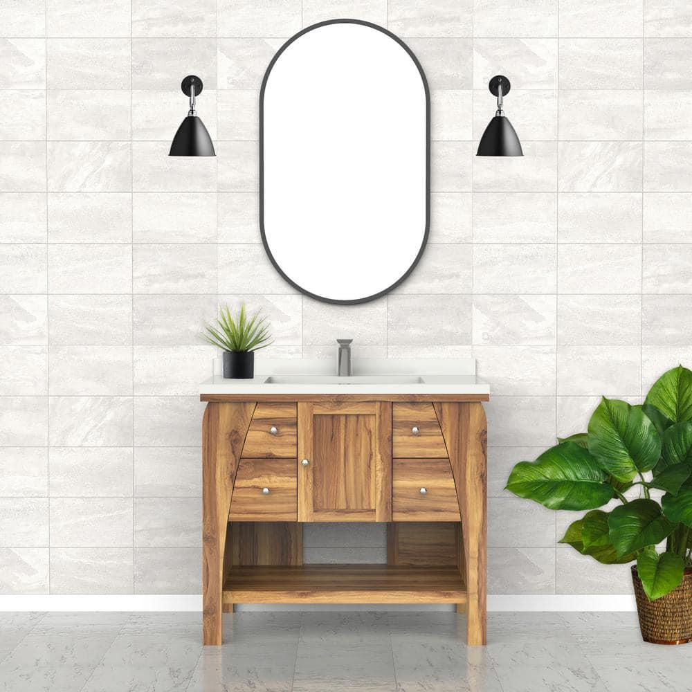 EcoDecors Tranquility by EcoDecors, 36", Teak Bathroom Vanity, Wood Bathroom Vanity, Bathroom Vanity Cabinet, Vanity Bathroom