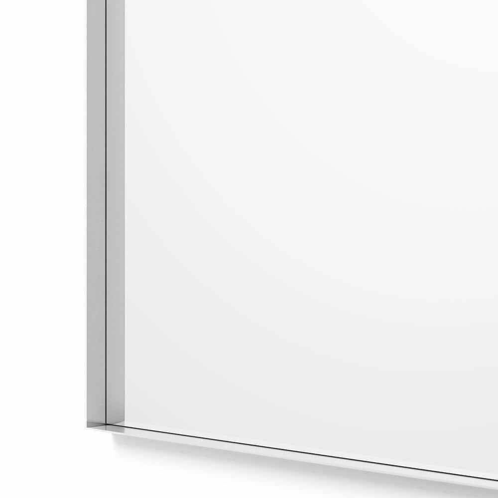 20 in. x 30 in. Metal Framed Rectangular Bathroom Vanity Mirror in Silver
