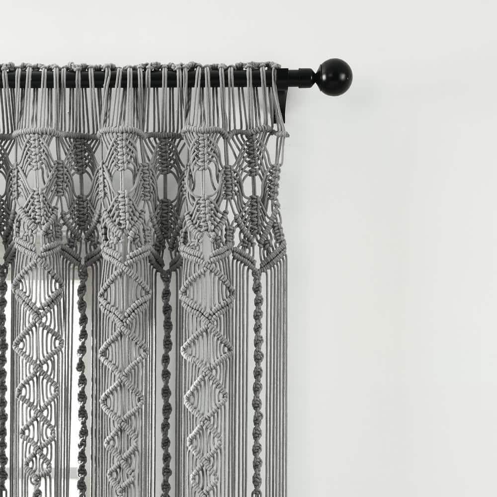 Reyna Cotton Semi Sheer Curtain Panel