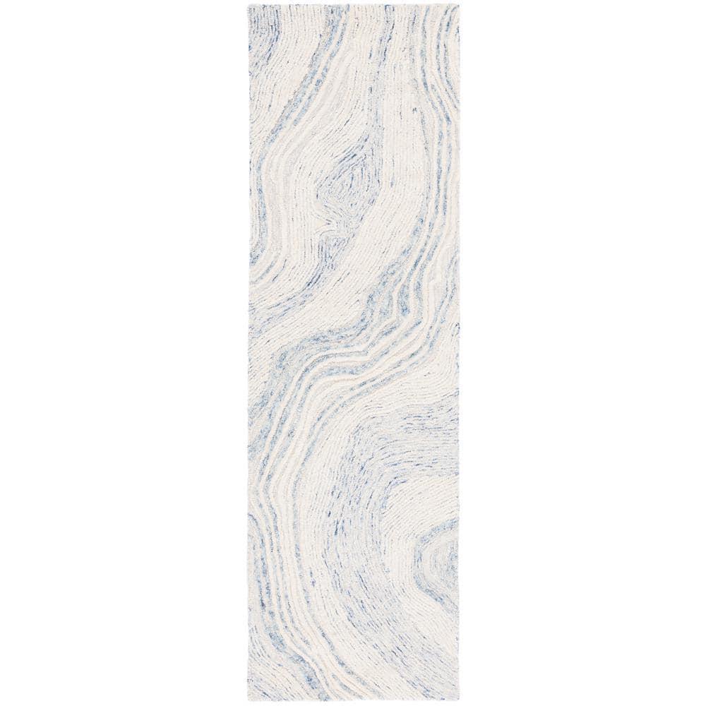 Fifth Avenue FTV121 Hand Tufted Indoor Runner - Blue/Ivory - 2'3"x8' - Safavieh