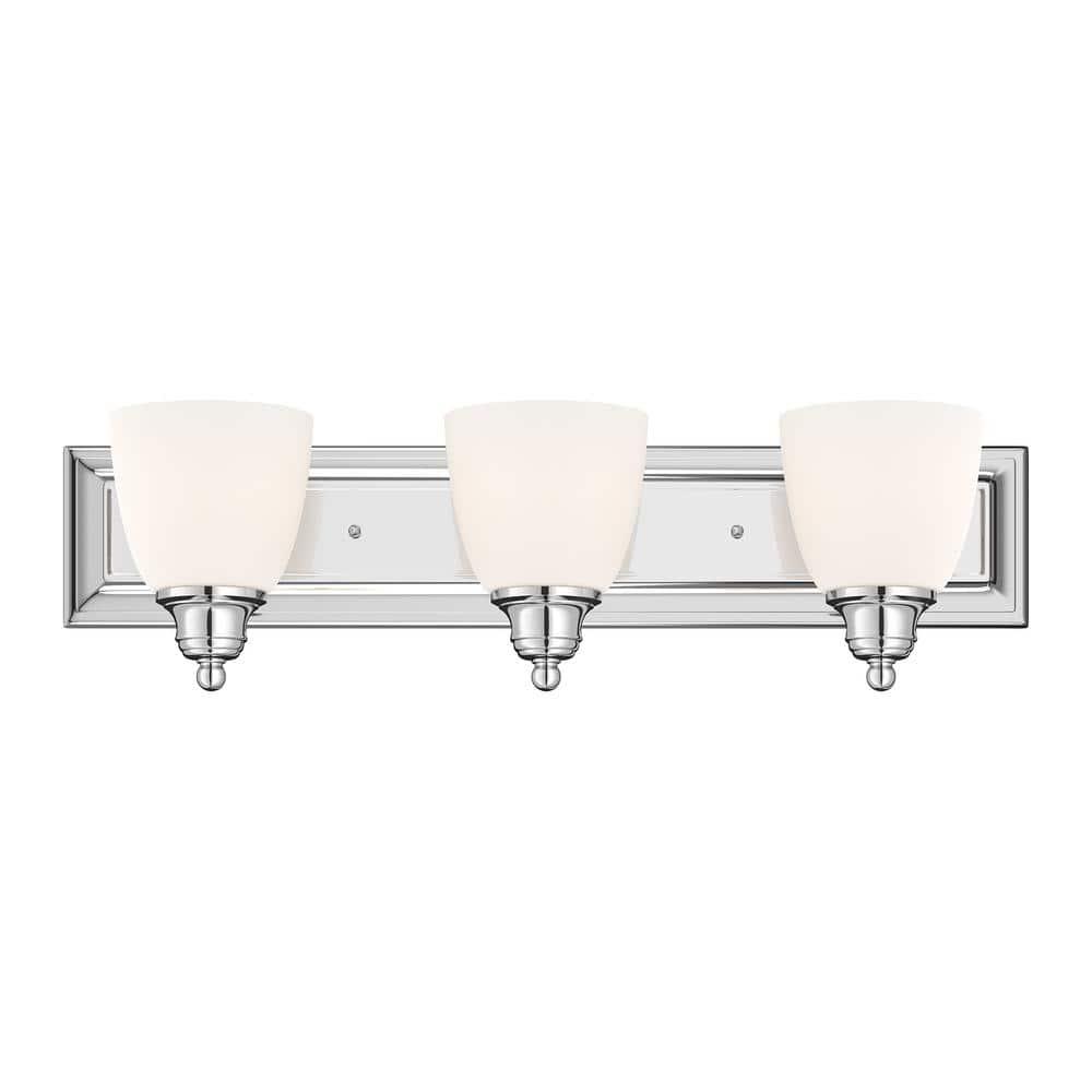 Livex Lighting Springfield 3 - Light Vanity in  Polished Chrome