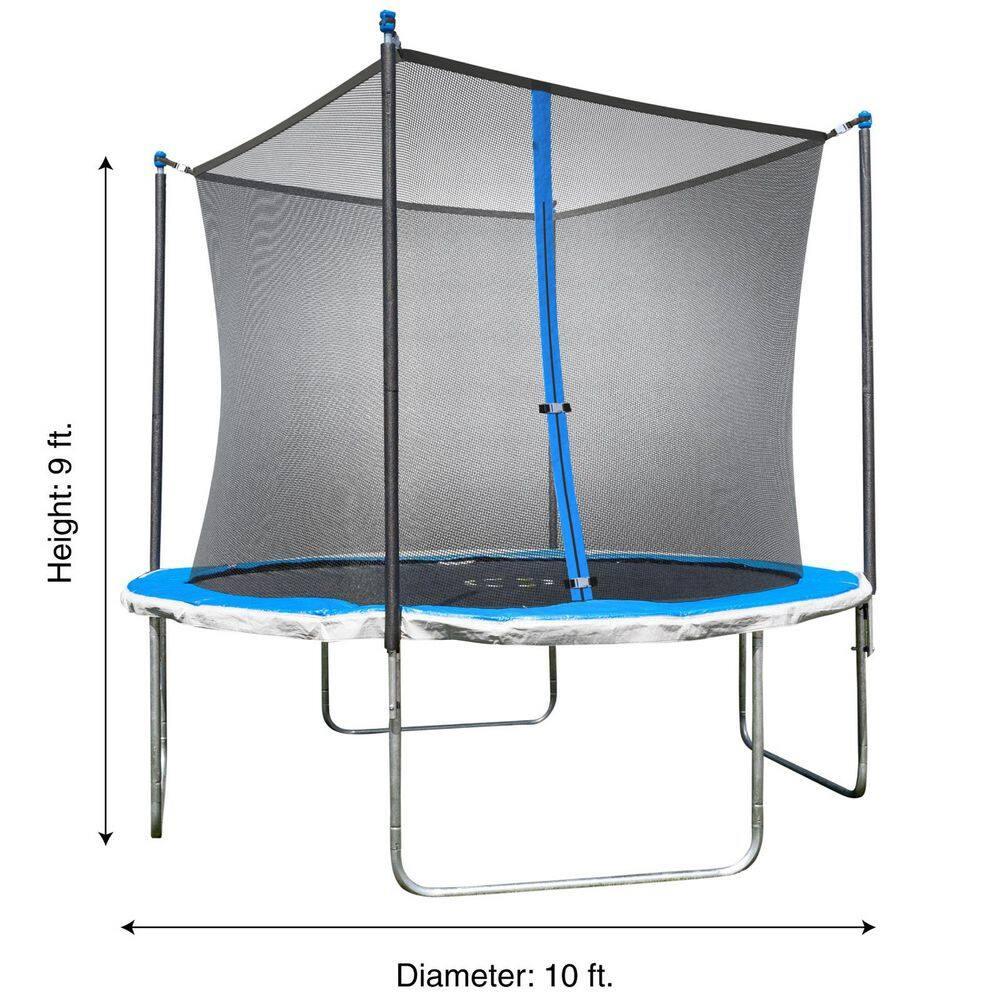Sportspower TruJump 14' Round Trampoline with Safety Enclosure & with Lifetime Warranty on Jump Mat