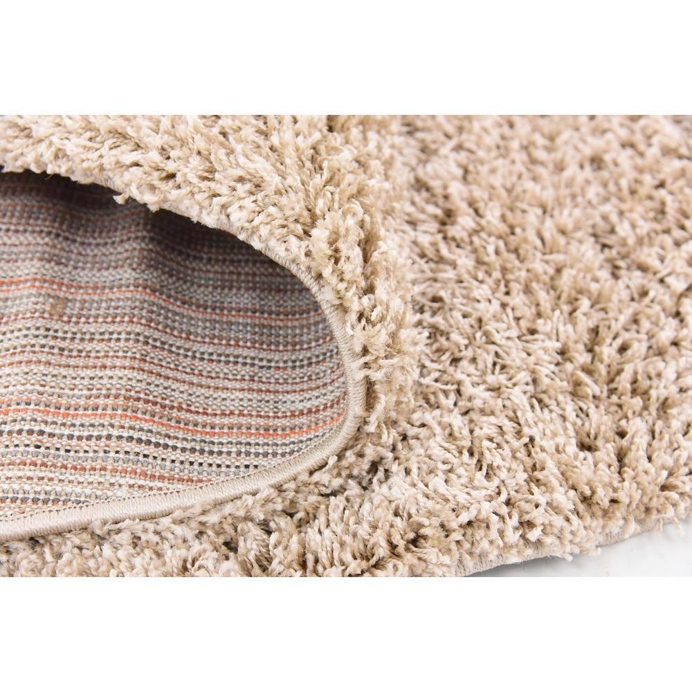 Unique Loom 4' 1 x 6' 1 Solid Shag Taupe Area Rug