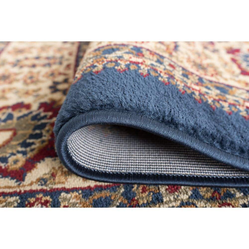 Tayse Sensation Area Rug 4707 NAVY Traditional Navy Blue Medallion Circle 8' 9" x 12' 3" Rectangle