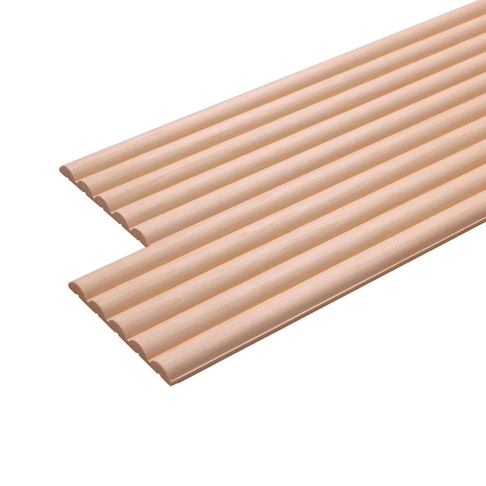 Ornamental Mouldings Reeded Hardwood 5 H x 96 W Accent Moulding