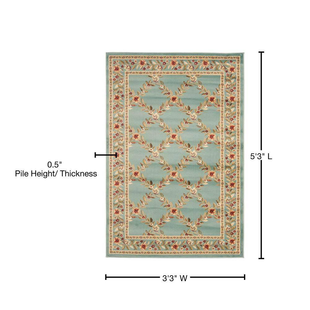 Lyndhurst LNH557 Power Loomed Accent Rug - Blue/Blue - 3'3"x5'3" - Safavieh.