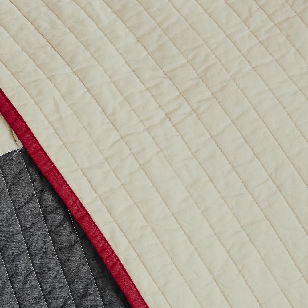 Woolrich Reversible Quilt Cabin Lifestyle Design - All Season, Breathable Coverlet Bedspread Bedding Set, Matching Shams, Oversized King/Cal King, Huntington Plaid Red, 3 Piece