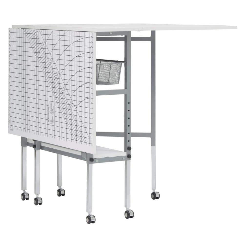 58.5'' x 36.75'' Foldable Sewing Table with Wheels