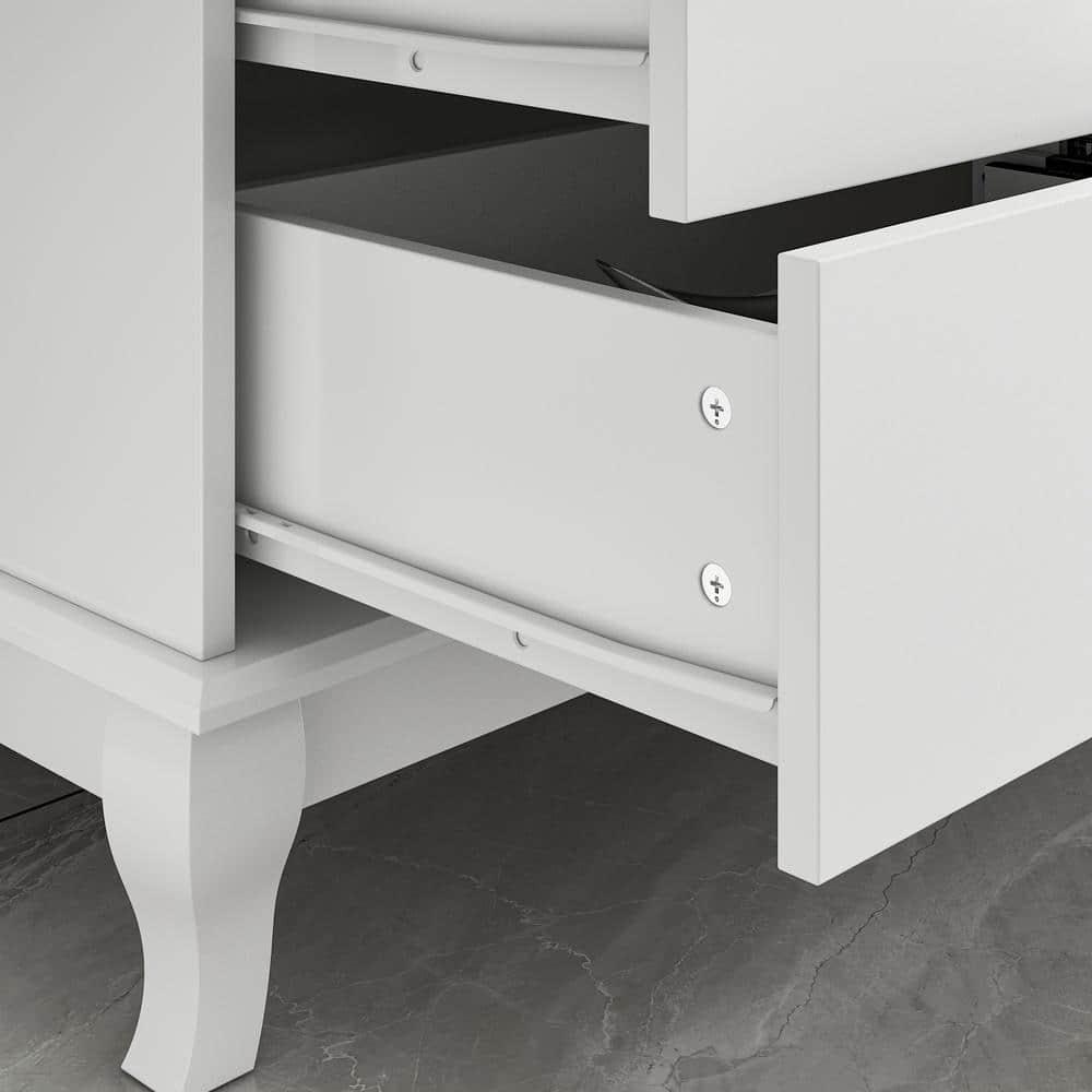 OXYLIFE Wooden 10 Drawer Dresser, White Chest of Drawers Storage Cabinet for Bedroom Closet Nursery