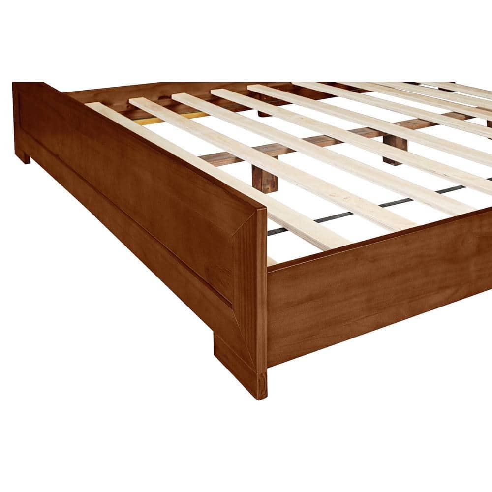 Camden Isle Oxford Platform Bed | Paneled Headboard | Low Profile | Queen, Walnut