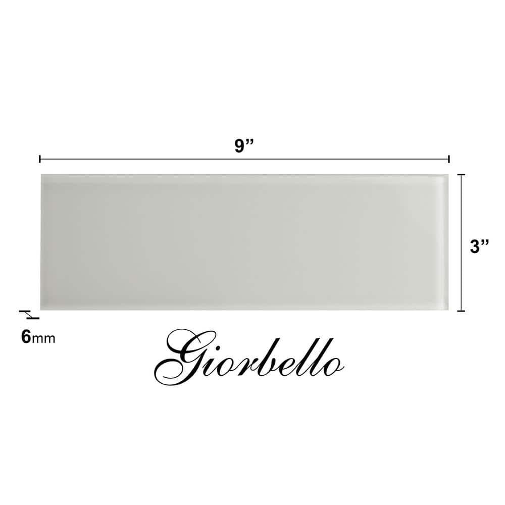 3" x 9" Glass Subway Tile