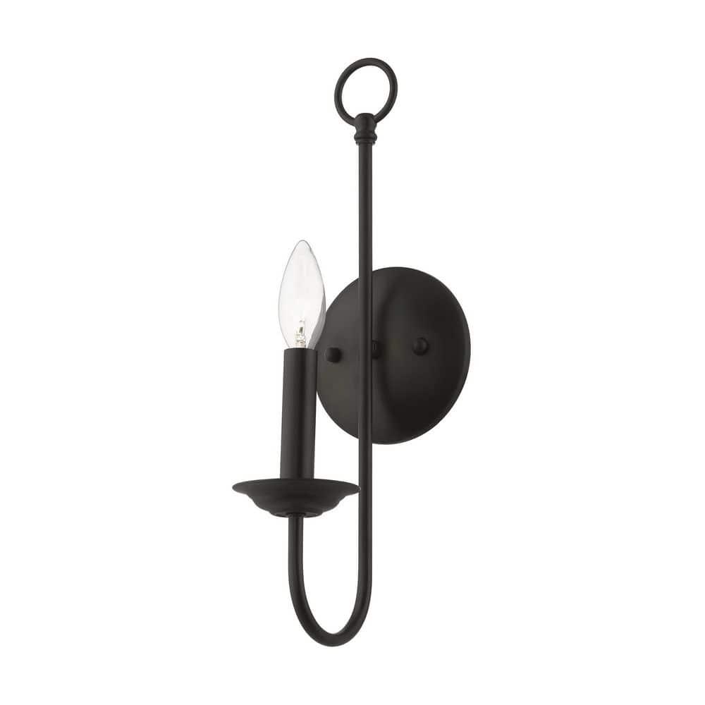 Livex Lighting Estate 1 - Light Wall Light in  Black