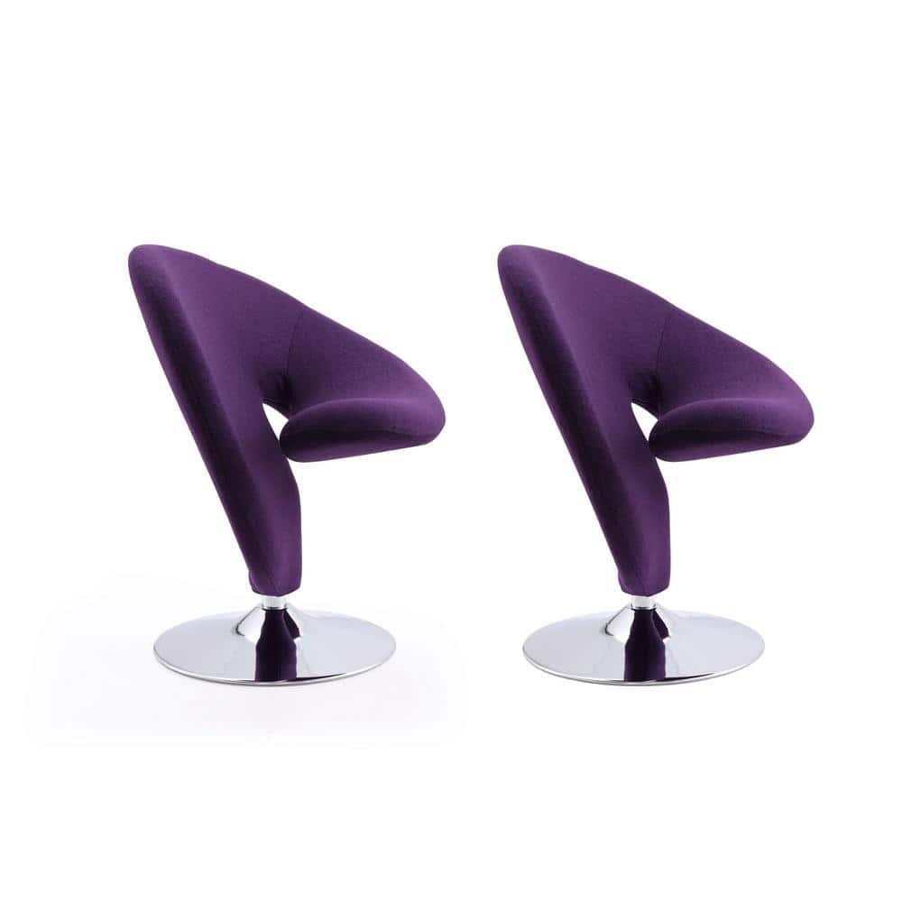 Wade Logan® Chenyu Upholstered Swivel Accent Chair (Set of 2)
