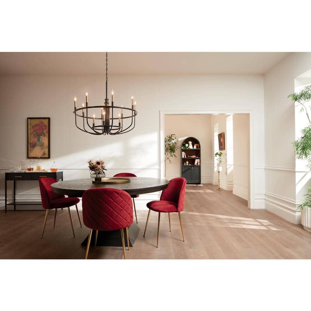 Capitol Hill 30.75" 12 Light Chandelier in Black