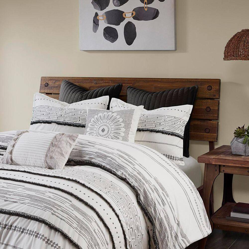 INK+IVY Nea Boho, Mid-Century 3 Piece Stripe Cotton Comforter Set With Tassels