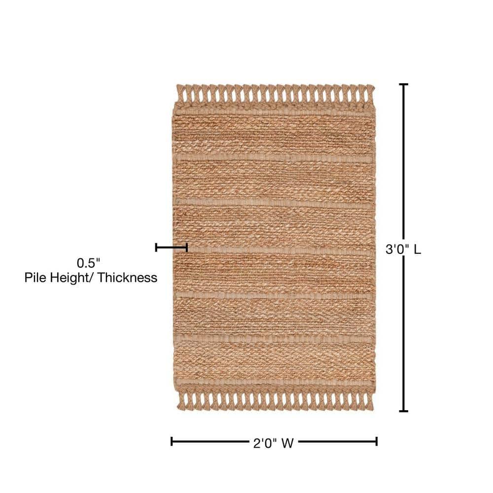 Natural Fiber NF550 Hand Woven Indoor Accent Rug - Natural/Light Grey - 2'x3' - Safavieh.