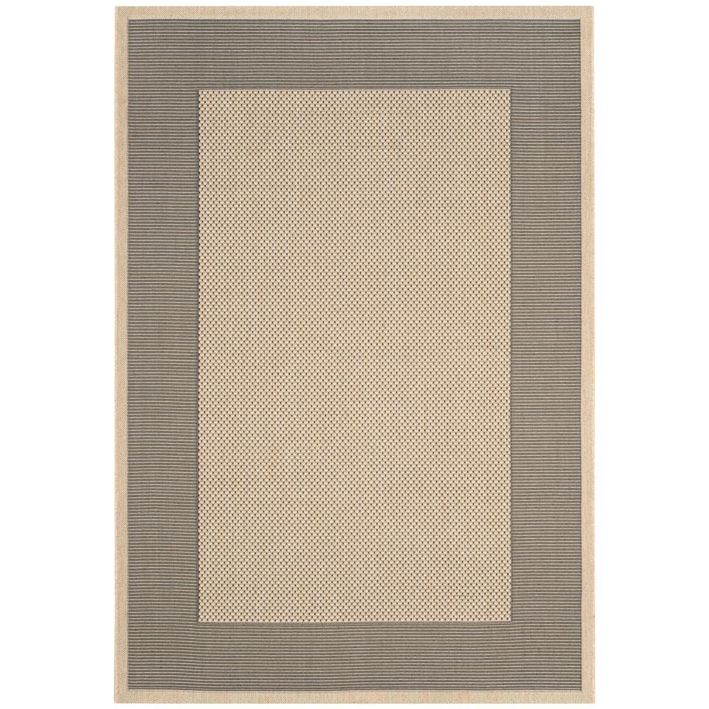 Courtyard CY7987 Power Loomed Indoor/Outdoor Area Rug - Grey/Cream - 8'x11' - Safavieh.
