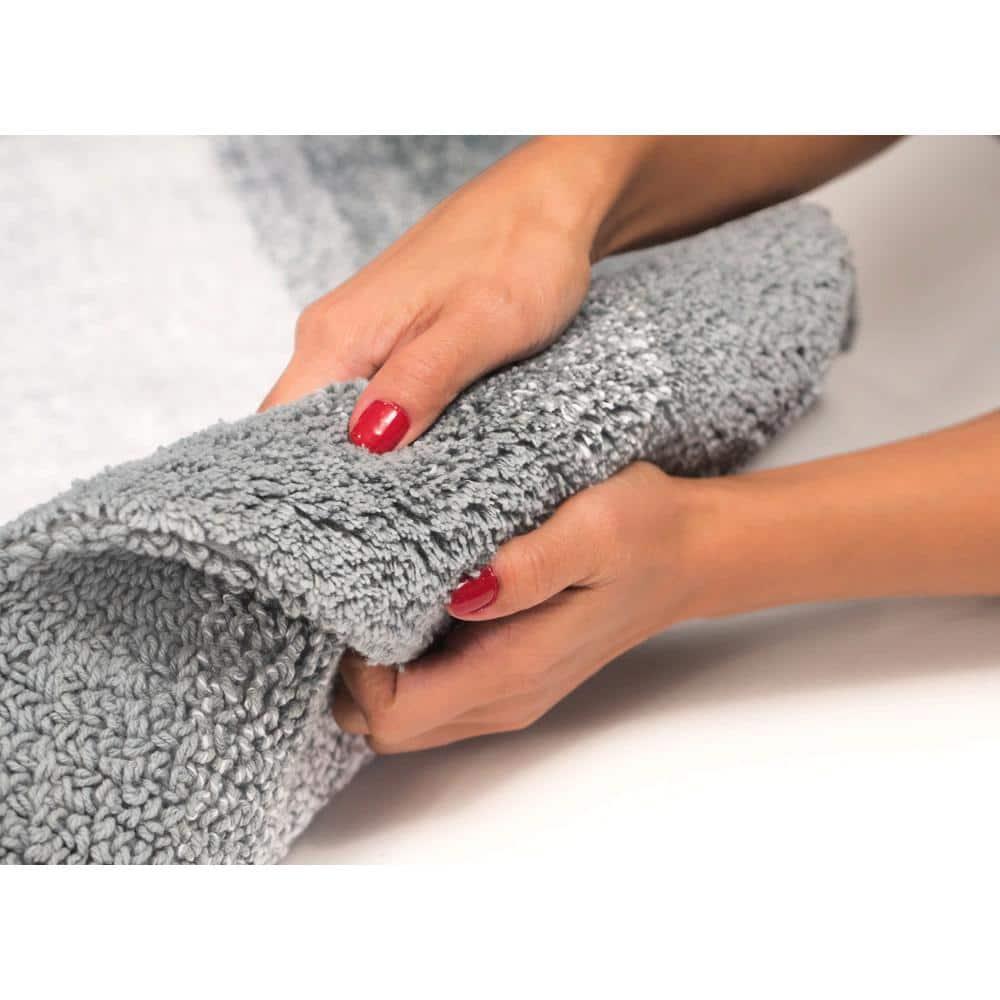 2pc Whitney Ombre Reversible Bath Rug Set Gray - Chesapeake