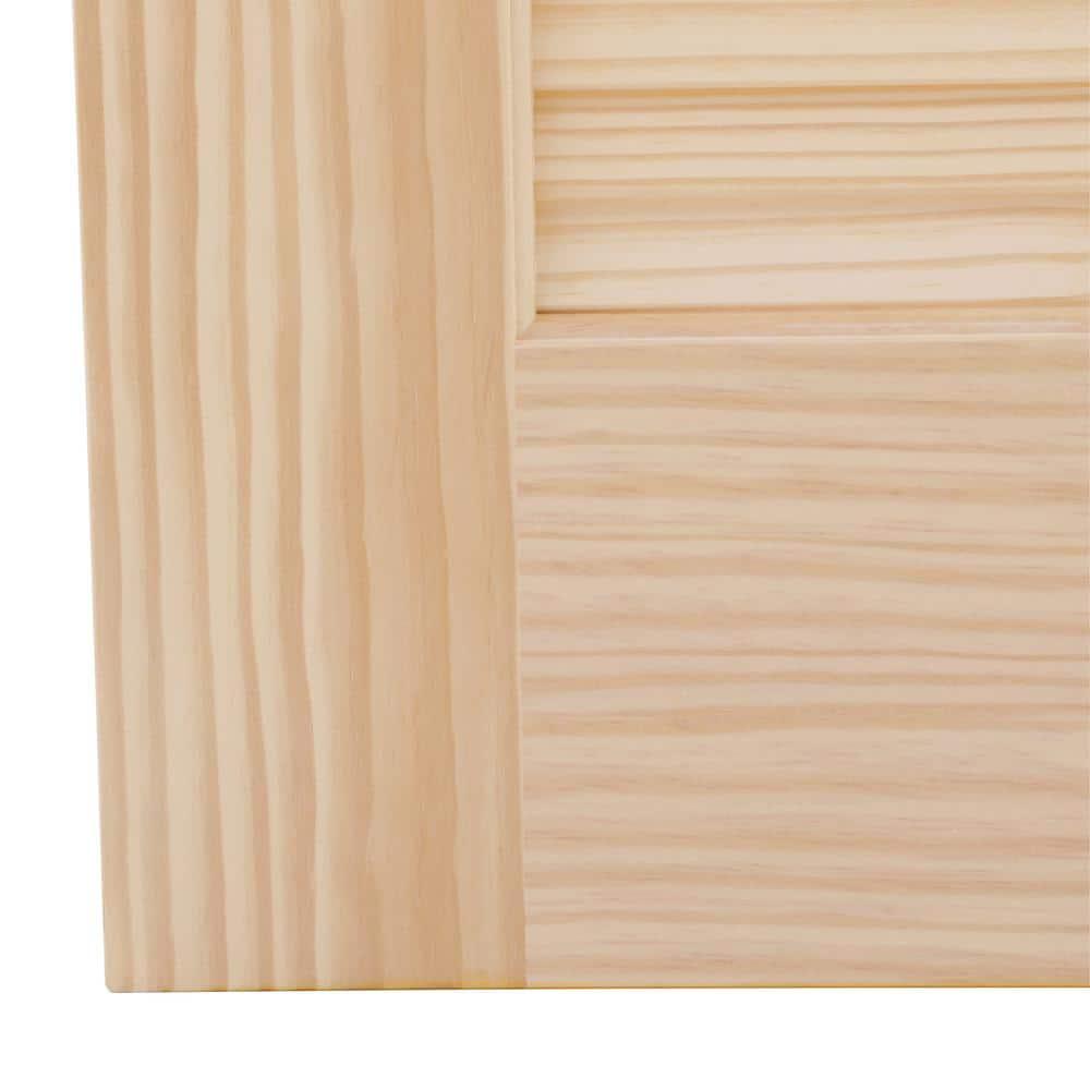 Kimberly Bay Louvered Solid Wood Unfinished Slab Standard Door