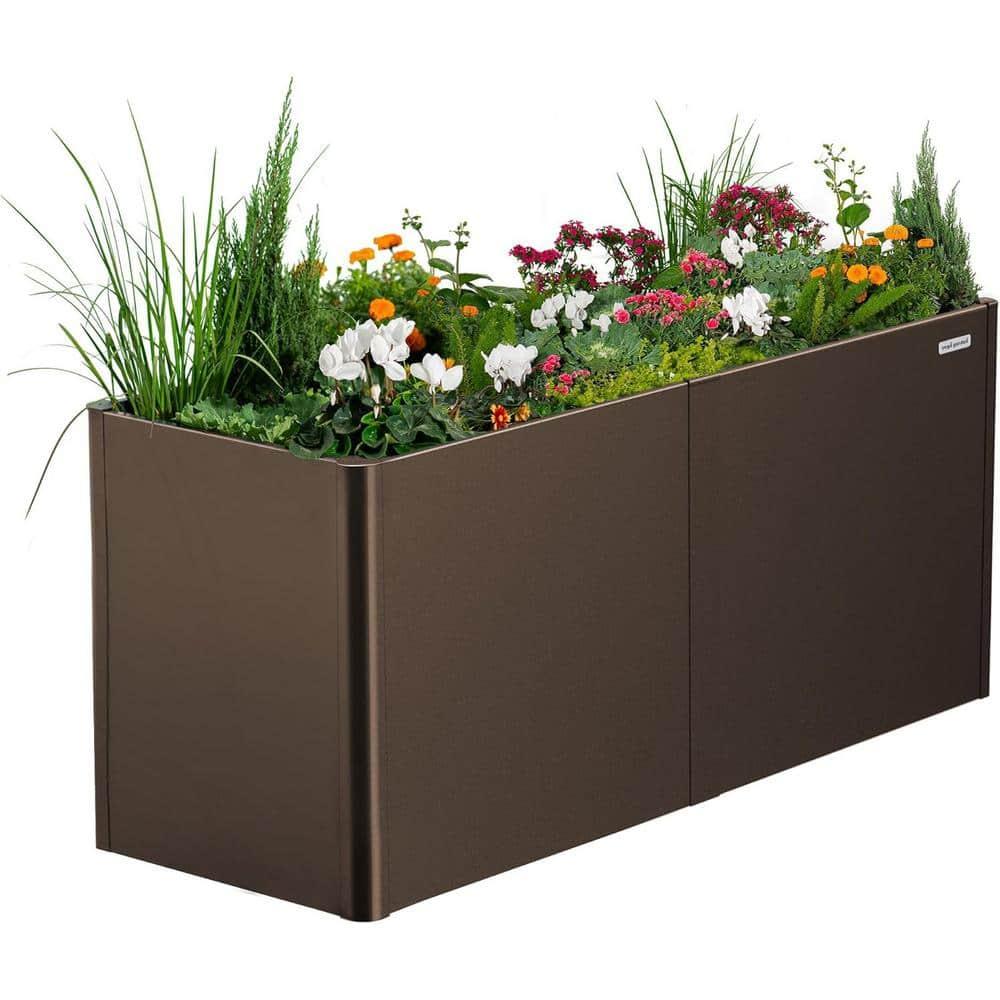 Vego Garden Modern 32" Tall Metal Outdoor Long Planter Box