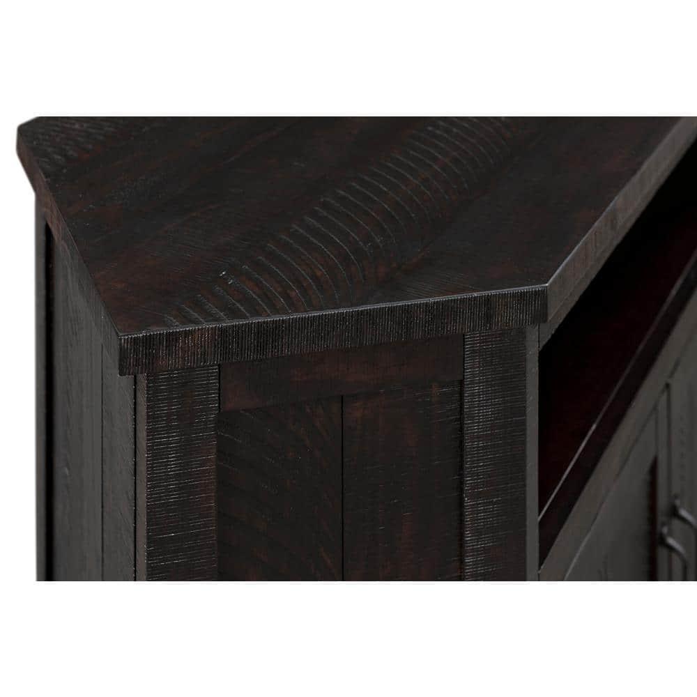 Martin Svensson Home Rustic Corner TV Stand for TVs up to 55", Espresso