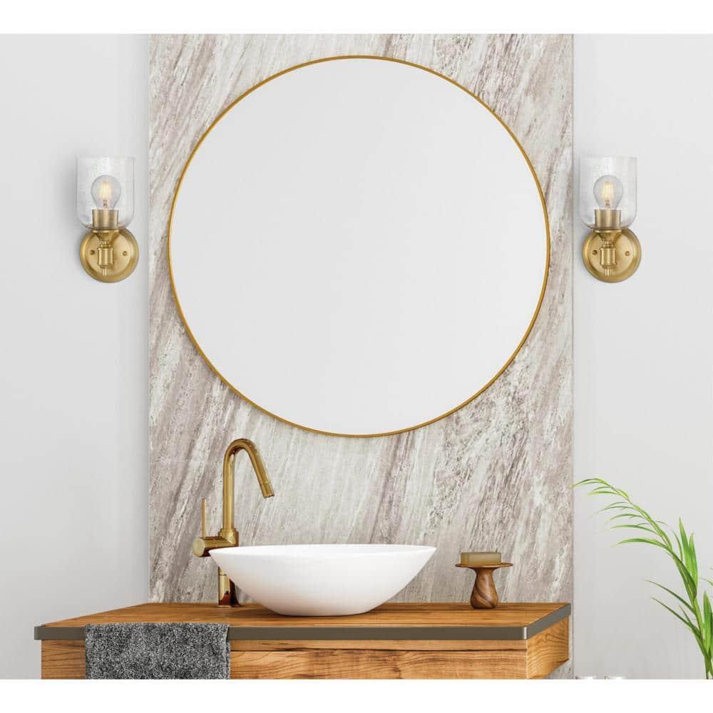 Westinghouse 6129600 Basset 10" Tall Bathroom Sconce - Brass