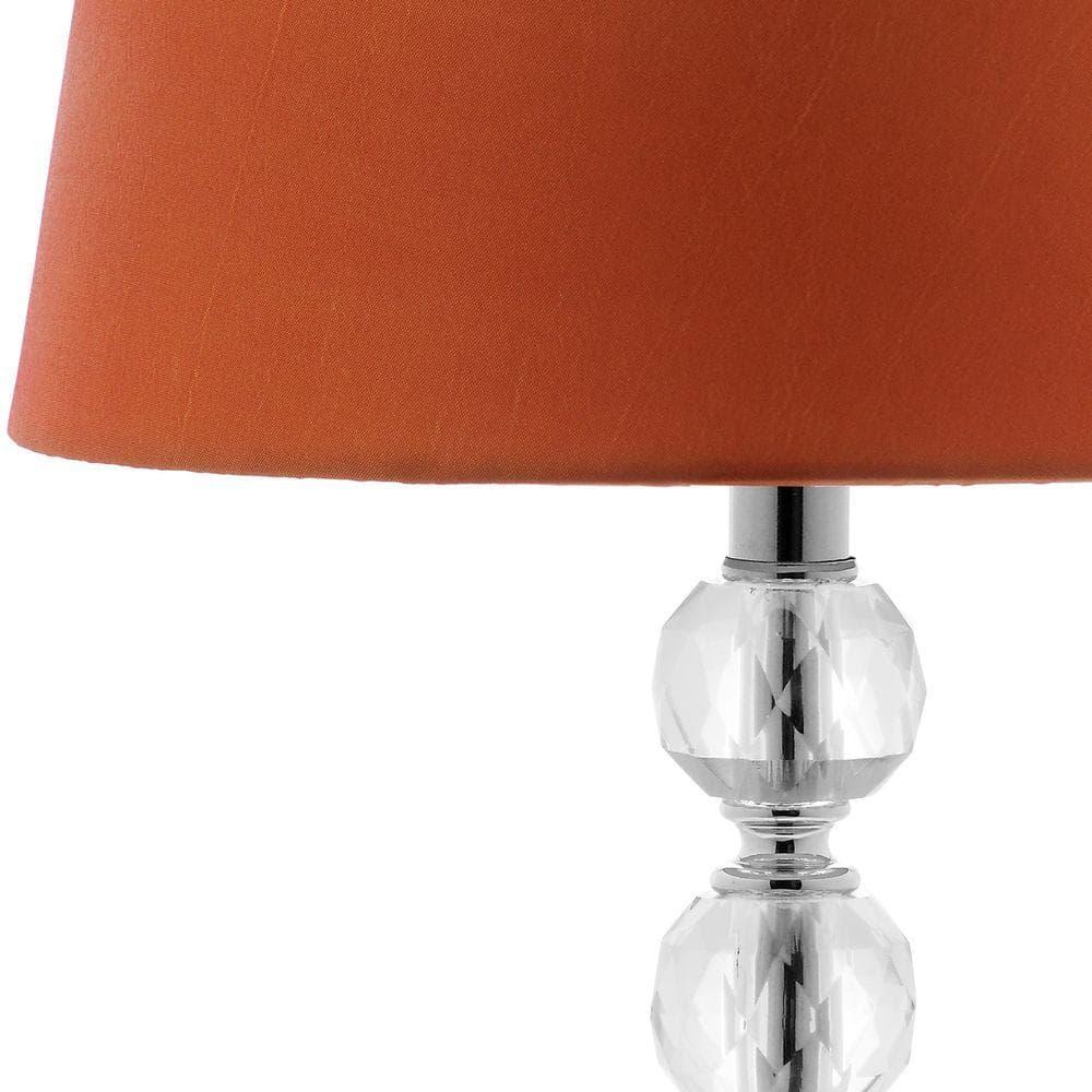 Nola Stacked Crystal Ball Lamp (Set of 2) - 16 Inch Height - LIT4123 - Clear/Orange - Safavieh