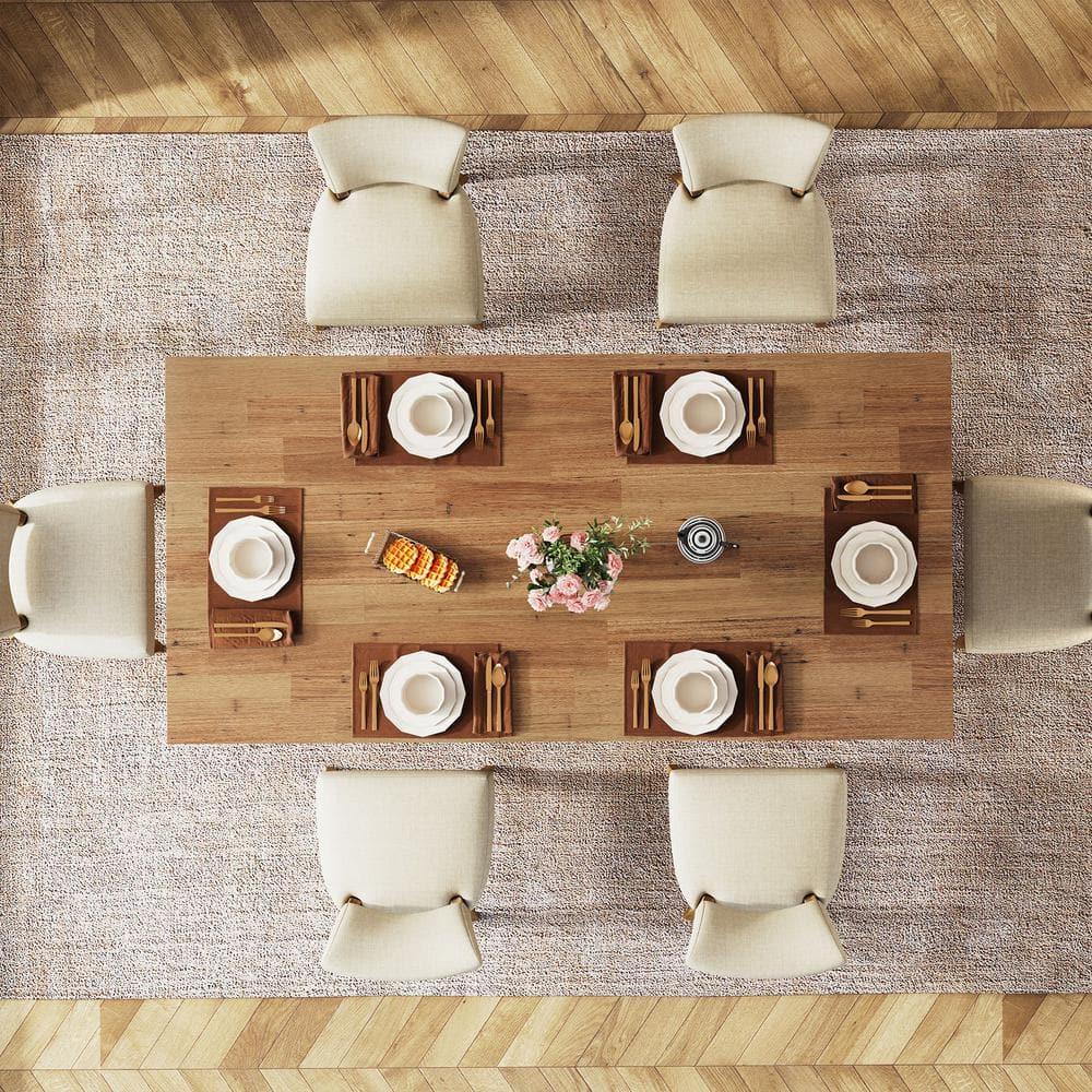 Tribesigns 63" Rectangular Dining Table for 4-6 People, Walnut