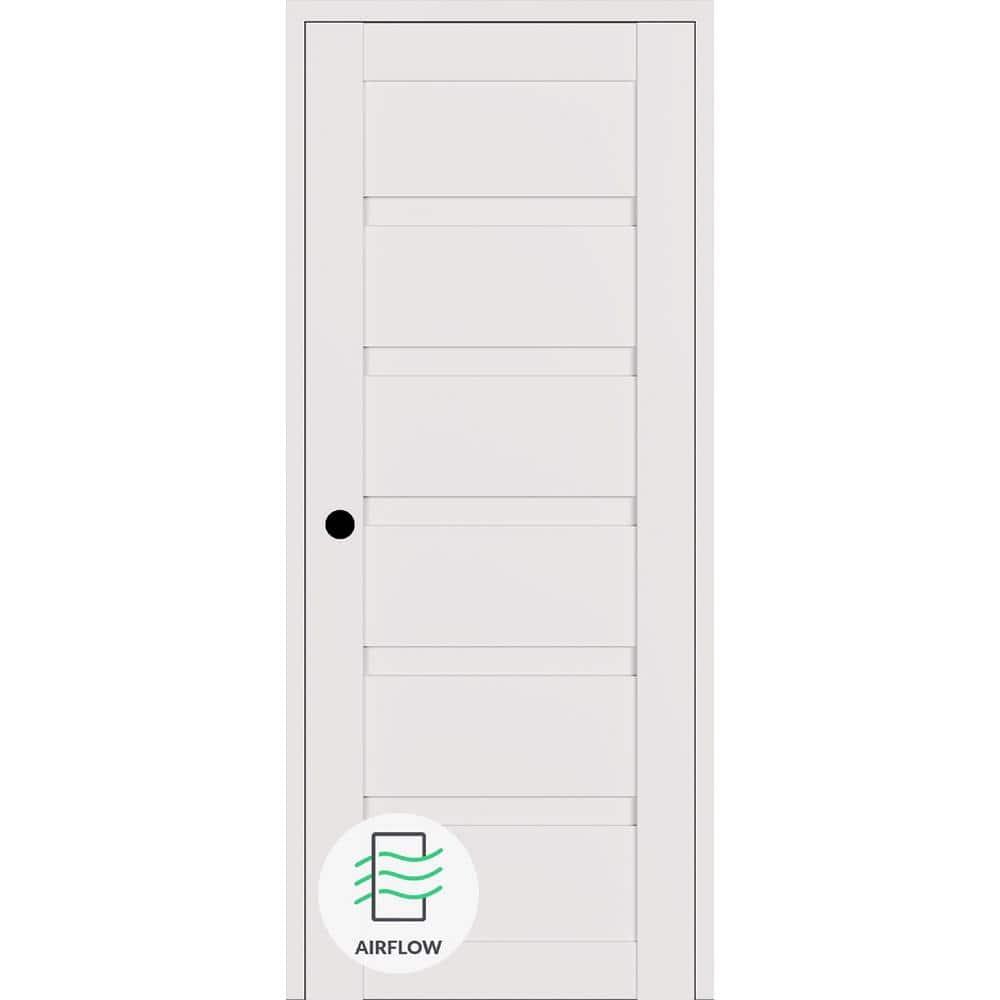 Belldinni Louver DIY-FRIENDLY Paneled Manufactured Wood Airflow Single Prehung Interior Door